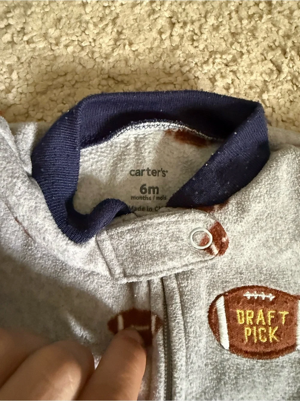 Baby fleece Footed One-Piece Pajamas bundle- size 6 months